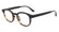 Eyeglasses with tortoiseshell frame on a white background
