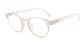 Clear eyeglasses on a white background