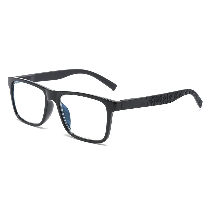 Rowan 206 Black rectangular reading glasses