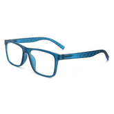 Rowan 206 Blue rectangular reading glasses