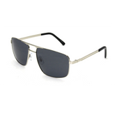 Phantom — Silver / Black Polarized Aviator Sunglasses